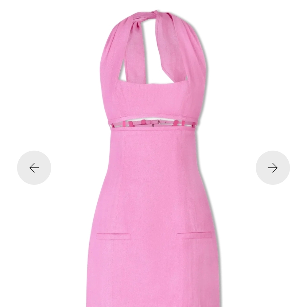 Jacquemus Pink Halter Cutout Mini Dress - Picture 5 of 10
